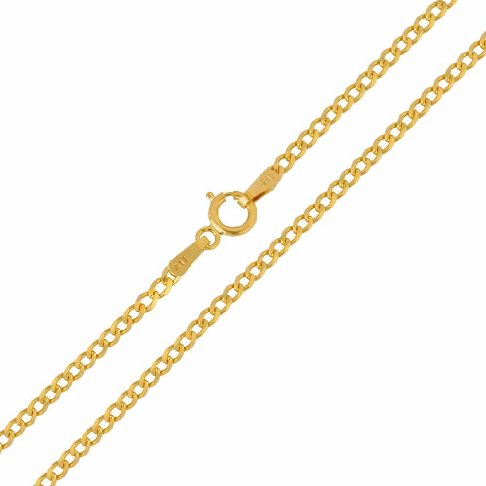 Αλυσίδα για τον λαιμό κλασική, σε σχέδιο γκουρμέ, από χρυσό 14Κ σε λουστρέ φινίρισμα. Μία εξαιρετική κλασική επιλογή για ανδρικό σταυρό ή κόσμημα.