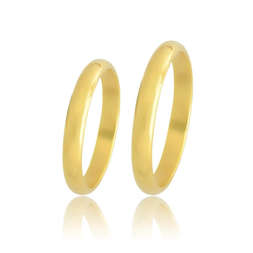 Bέρες γάμου από χρυσό 14Κ, σε κλασικό σχέδιο, με καμπυλωτή επιφάνεια 3.2 mm σε λουστρέ λαμπερό φινίρισμα. Η αρχική τιμή αναφέρεται σε μία βέρα Νο 10 και μεταβάλλεται ανάλογα με το νούμερό σας.