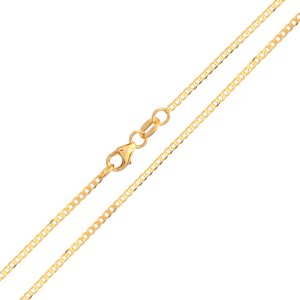 Χρυσή ανδρική αλυσίδα 14Κ, σε κλασικό σχέδιο κουρμέτ με πού ανθεκτική πλέξη. Μία εξαιρετική κλασική επιλογή για ανδρικό σταυρό ή γυναικείο κόσμημα.